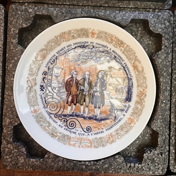 6 new in box D’ARCEAU-LIMOGES Lafayette Collectors porcelain plates 1973 - Picture 3 of 14